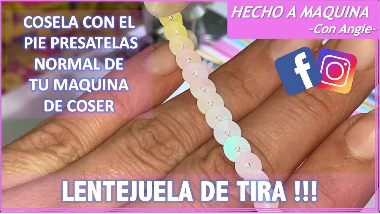 COSE LENTEJUELA CON EL PIE PRESATELAS NORMAL DE TU MAQUINA DE COSER #TIPDECOSTURA