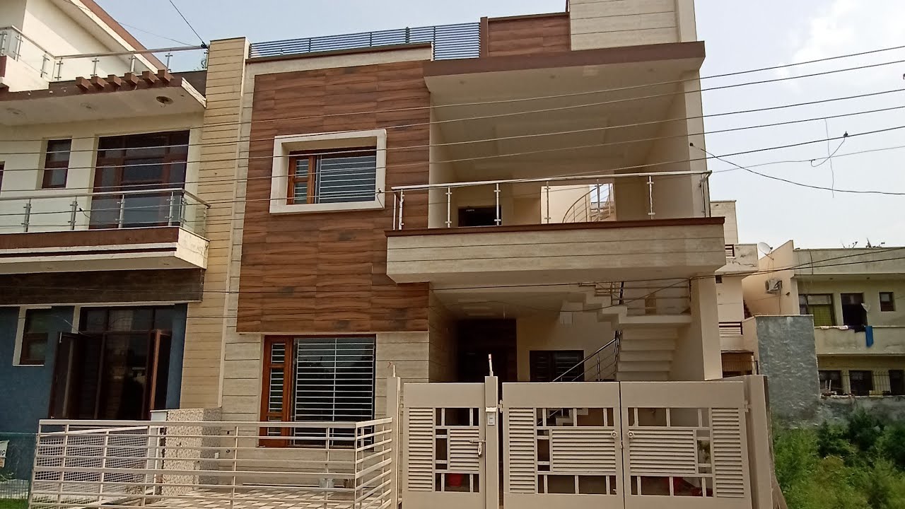 150 gaj double storey 4Bhk 27*50 house for sale with house design in Mohali New Sunny enclave 125