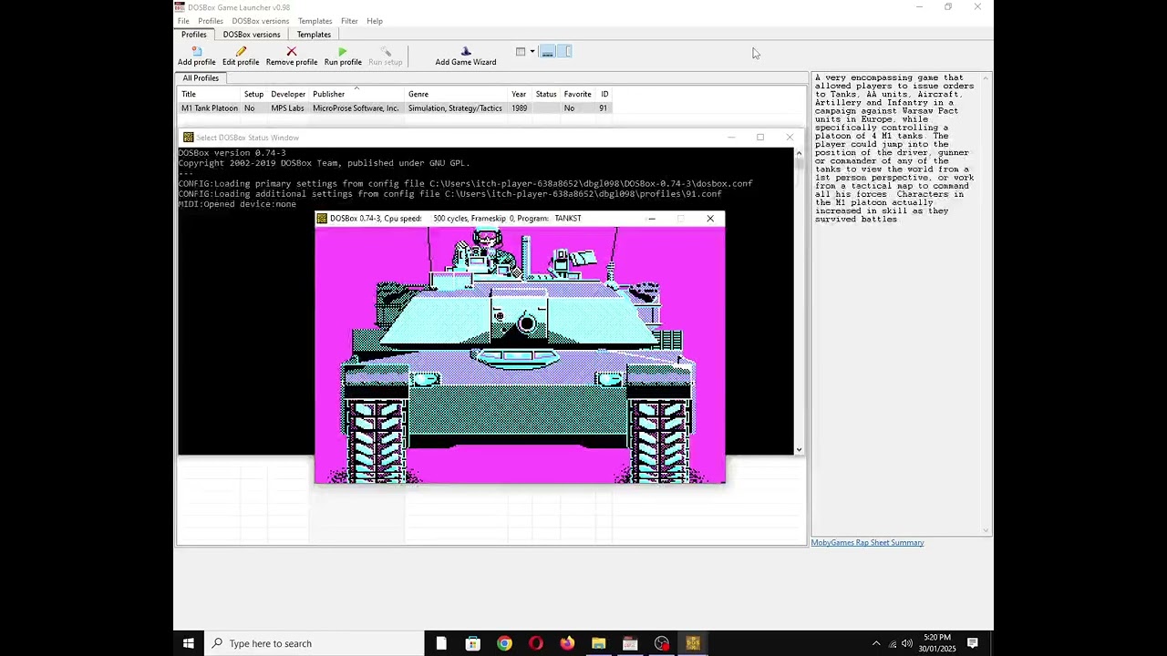 M1 Tank Platoon [MS DOS] Some Music on IBM PC Speaker