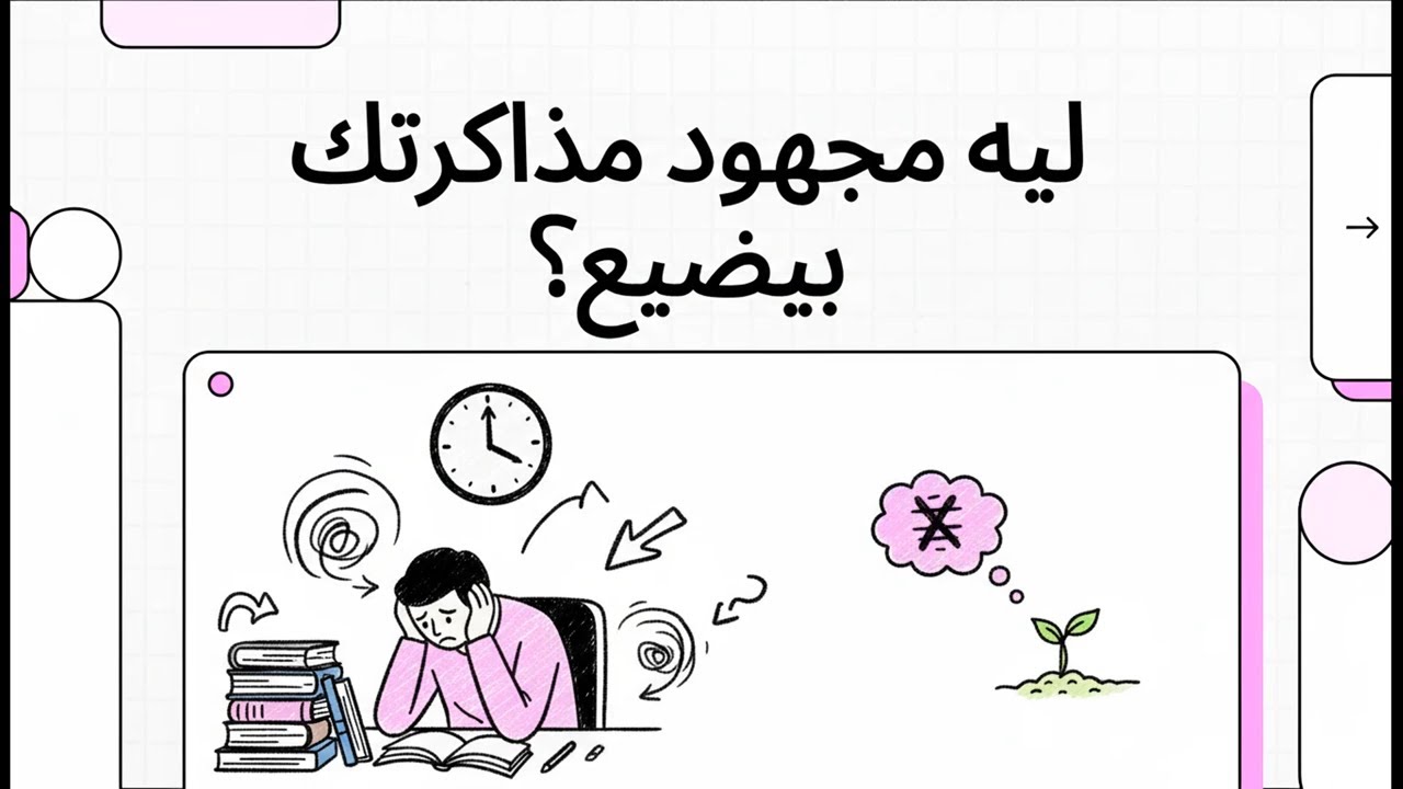 ليه مجهود مذاكرتك بيضيع؟ 1
