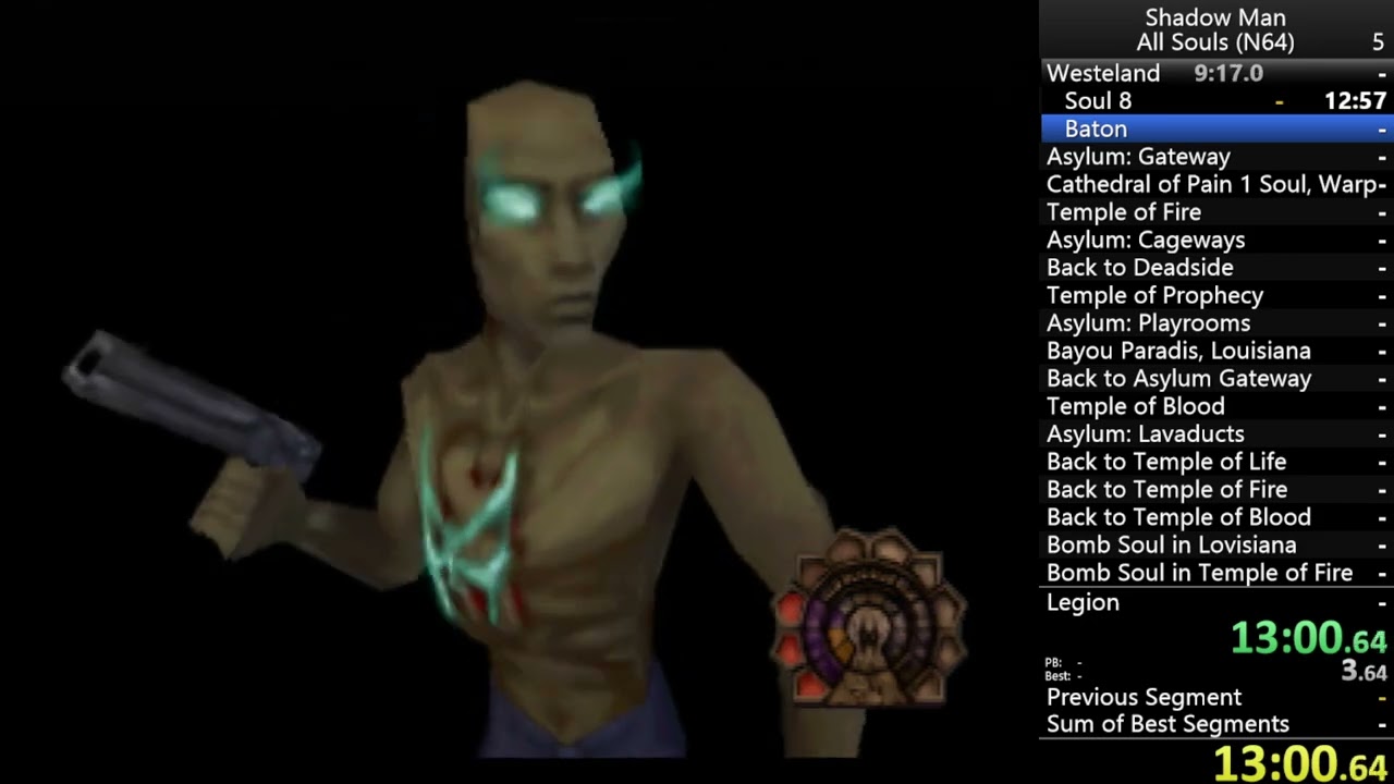 Shadow Man N64 All souls [My first all souls run on N64]