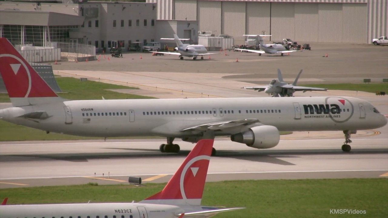 F-18 Hornet Rocketing Departure from Runway 30L KMSP/MSP