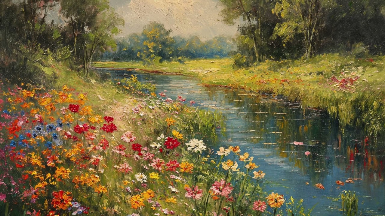 Vintage Floral Free Tv Art Wallpaper Screensaver Home Decor Samsung Oil Painting Digital Wildflower