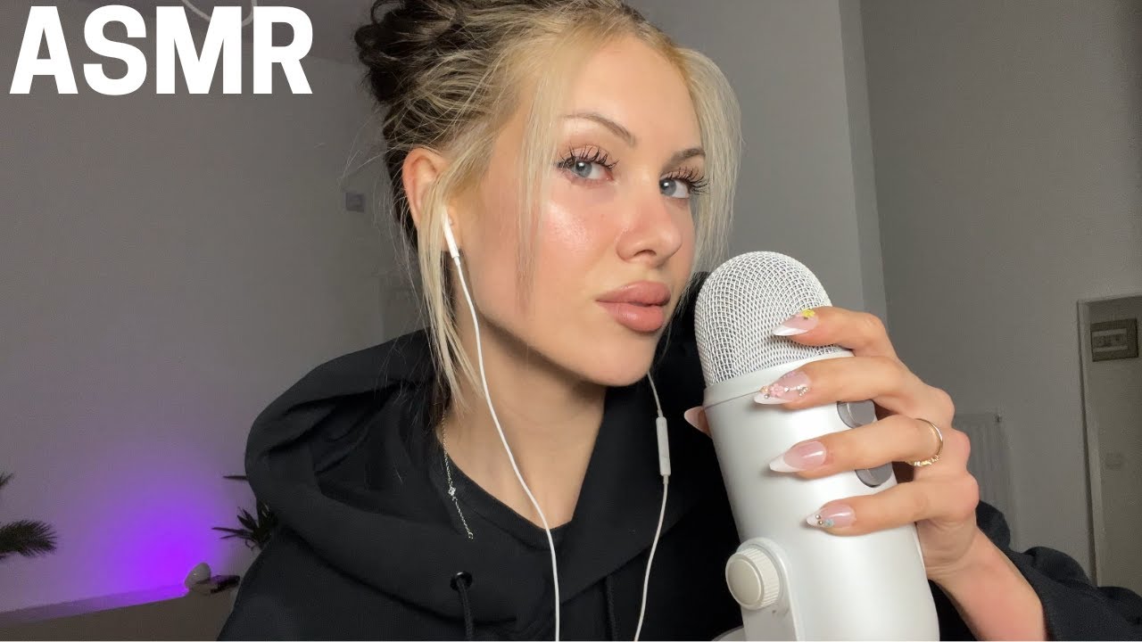 ASMR - mic scratching *with mouth sounds*