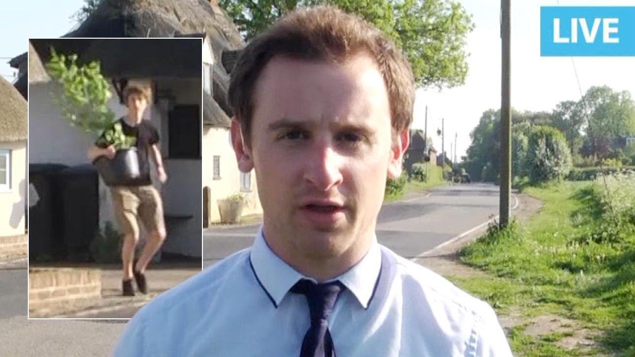 Teen Holding Suspicious-Looking Plant Stumbles Into Reporter's Live Shot