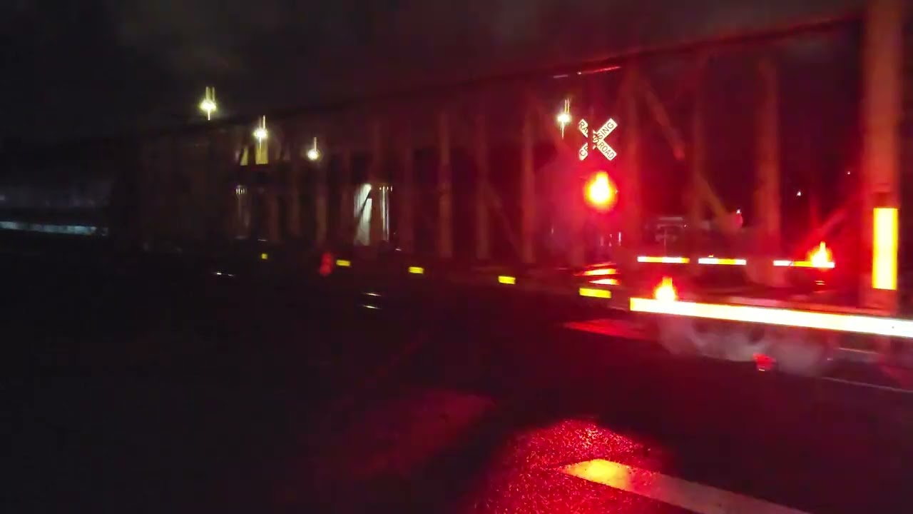 Union Pacific Mixed Freight Train passing through Forsythe rd crossing, Oregon City, Oregon 