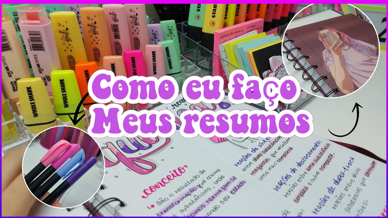 COMO EU FA&Ccedil;O MEUS RESUMOS | dicas de organiza&ccedil;&atilde;o