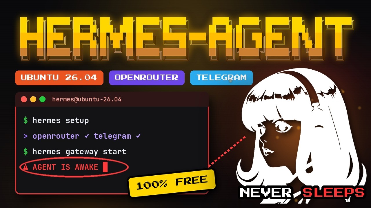 Как установить Hermes Agent на Ubuntu 24.04 &mdash; Настройка OpenRouter + Telegram
