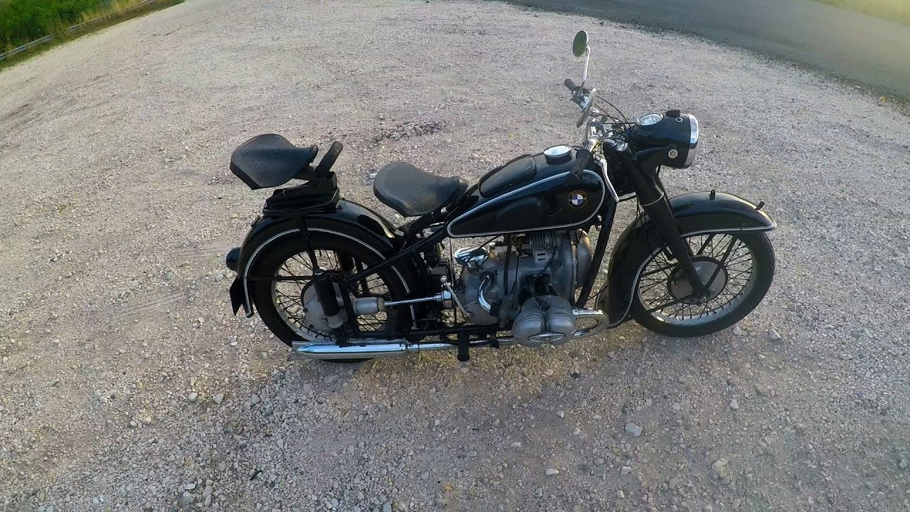 BMW R51/2 from 1950 - test run -POV- boxer engine sound (Relaxing, Meditation, Reduce stress, Sleep)