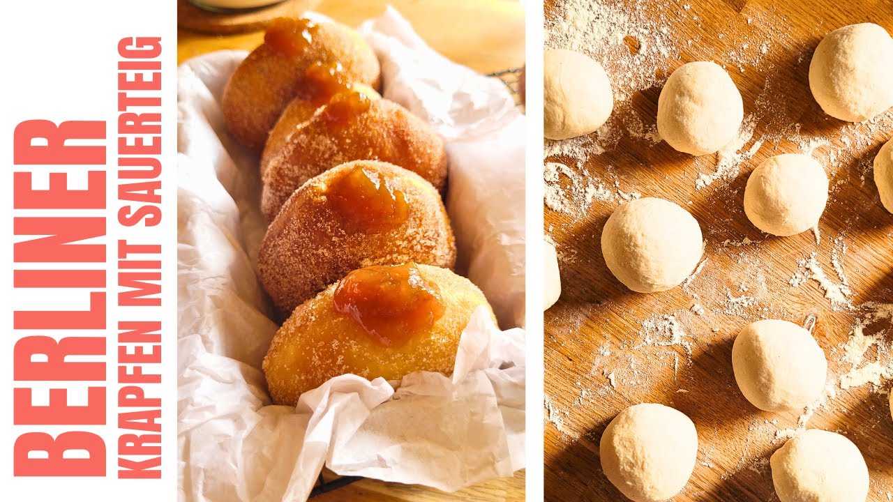🍩 Krapfen - Berliner - Pfannkuchen - Bomboloni - Donuts mit Sauerteig | KRÜMELIG
