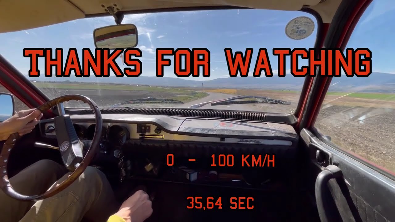 Dacia 1300 - 1978 Speed Test 0-100 km /hour