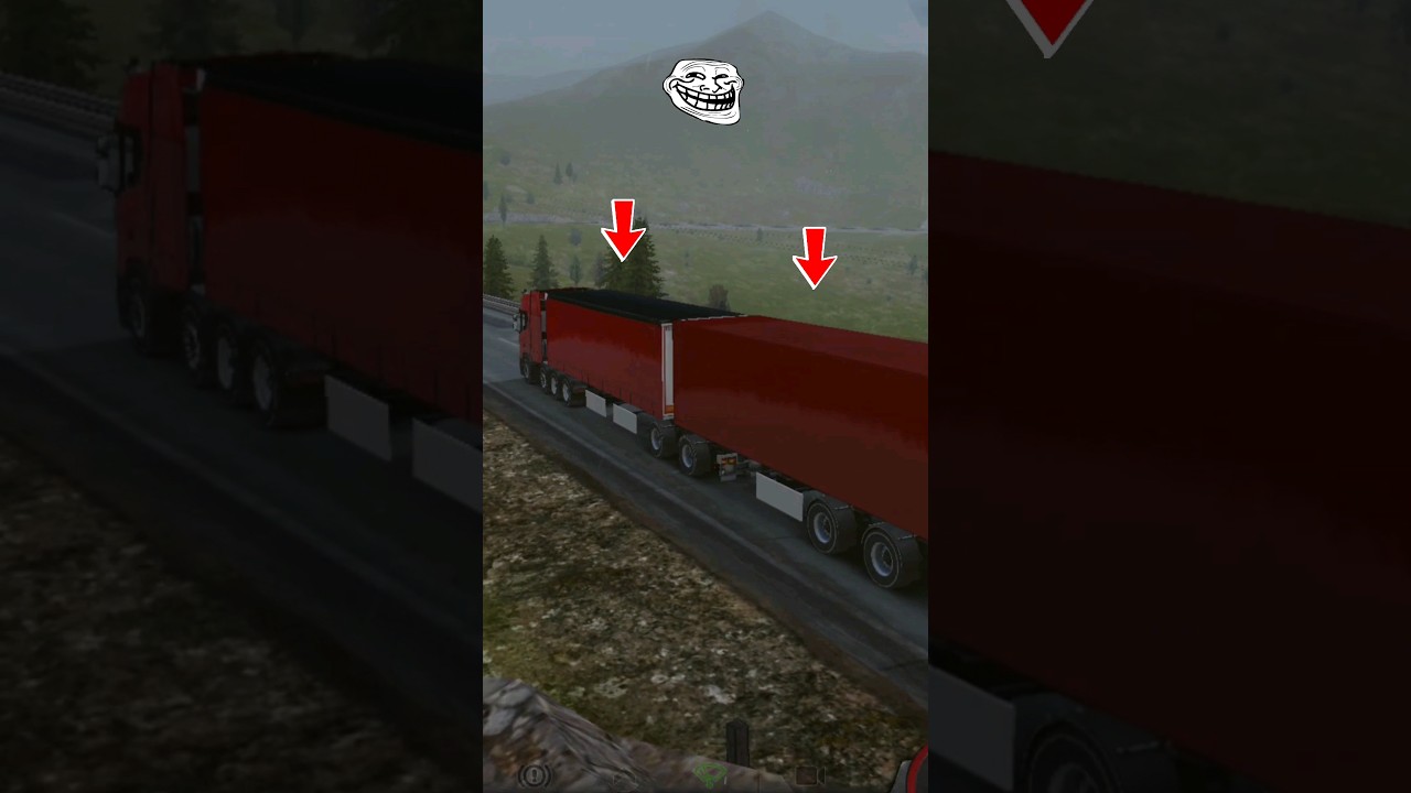 Overtaking with new B double trailers in truckers of Europe 3 v0.46 #truckersofeurope3 #shorts #toe3