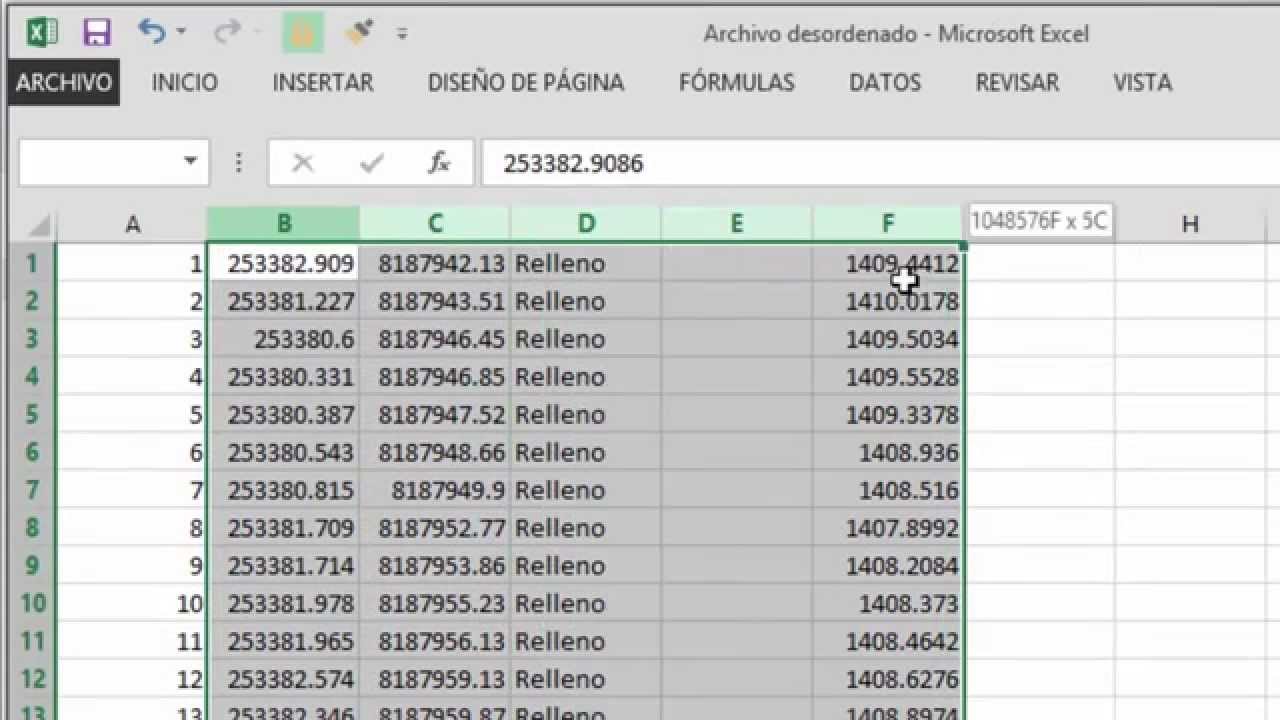 Como ordenar coordenadas de un archivo de EXCEL (#csv), para importar a AutoCAD