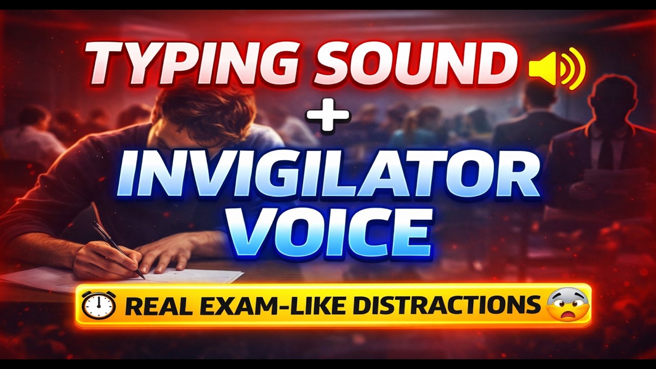 Typing Sound + Invigilator Voice for Distraction Training | typing sound