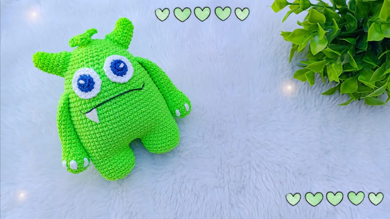 Монстр амигуруми 🧶 мастер-класс по вязанию крючком