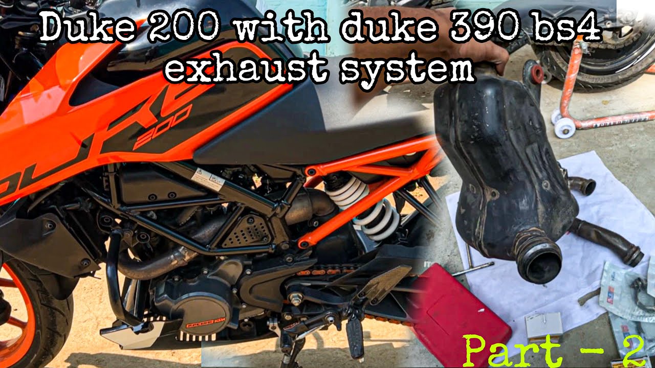 Duke 200 bs6 converted to bs4 install duke 390 bs4 exhaust system | part - 2