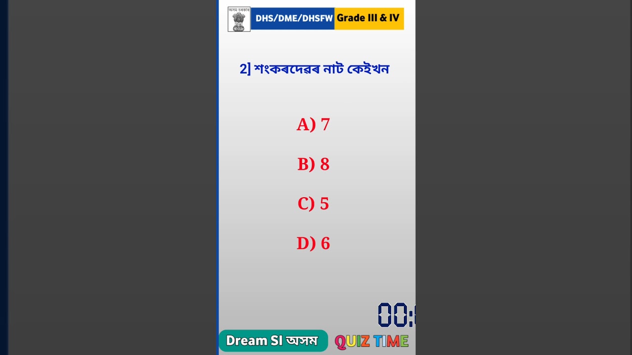 Assam Direct Recruitment 2022: Most Important MCQs and any exam common questions #exam