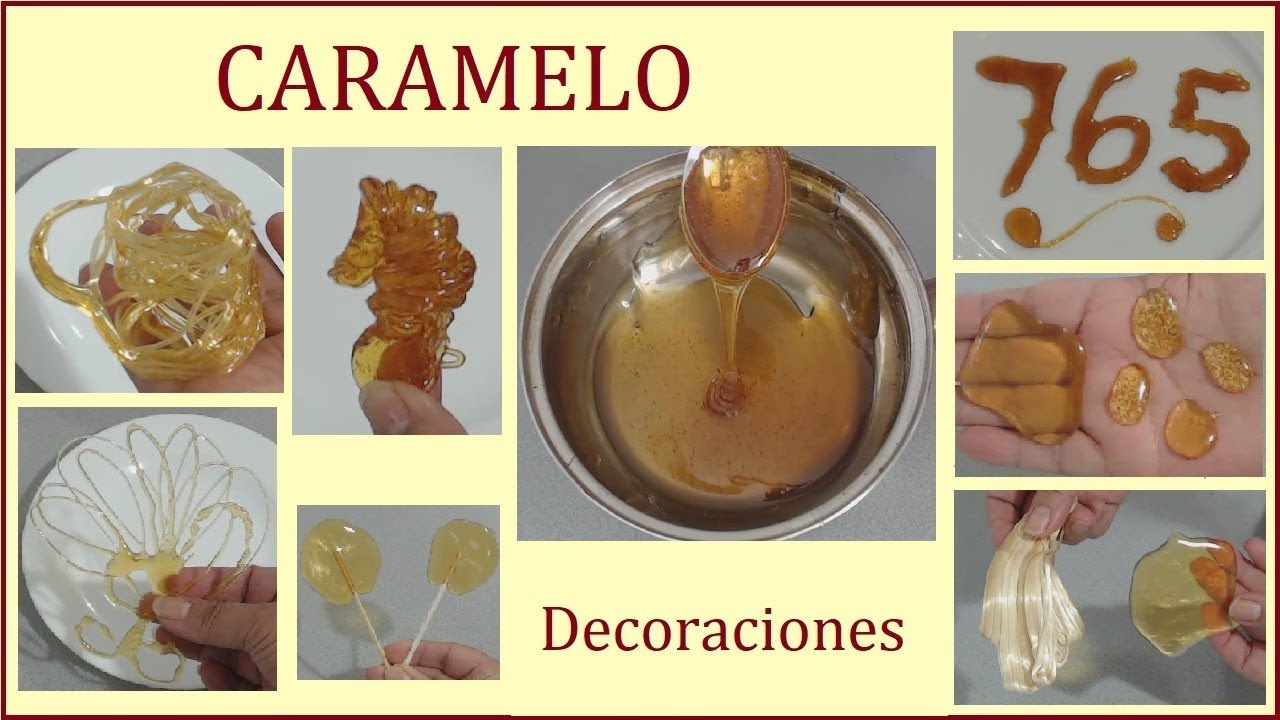 Caramelo casero  para decoraciones -  Decoraciones con Caramelo  - Como hacer caramelo casero