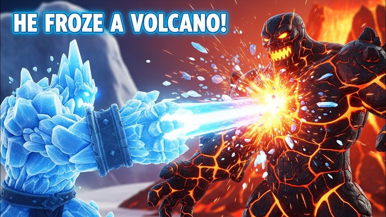 ICE vs LAVA: The Boy Who Froze A Volcano! ❄️🔥