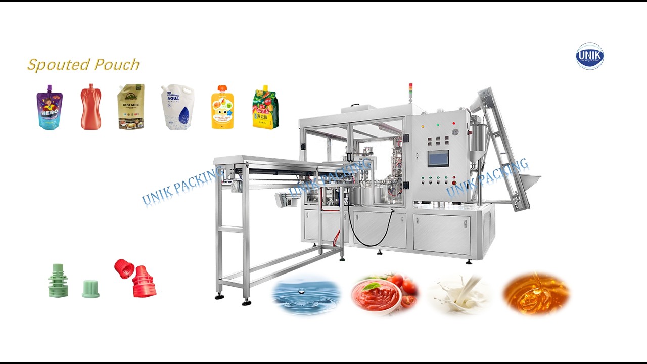Rotary Spout Pouch Filling & Capping Machine