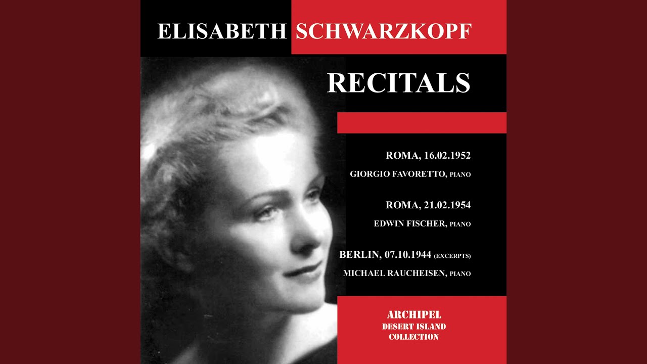 Von ewiger Liebe, Op. 43 No. 1 (Live)