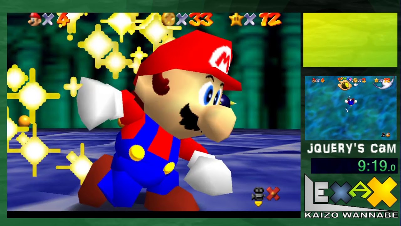 (Speedrun) Super Mario 64 Online - 70 stars co-op ft. jquery861- PB 48:16 (20.06.2020)
