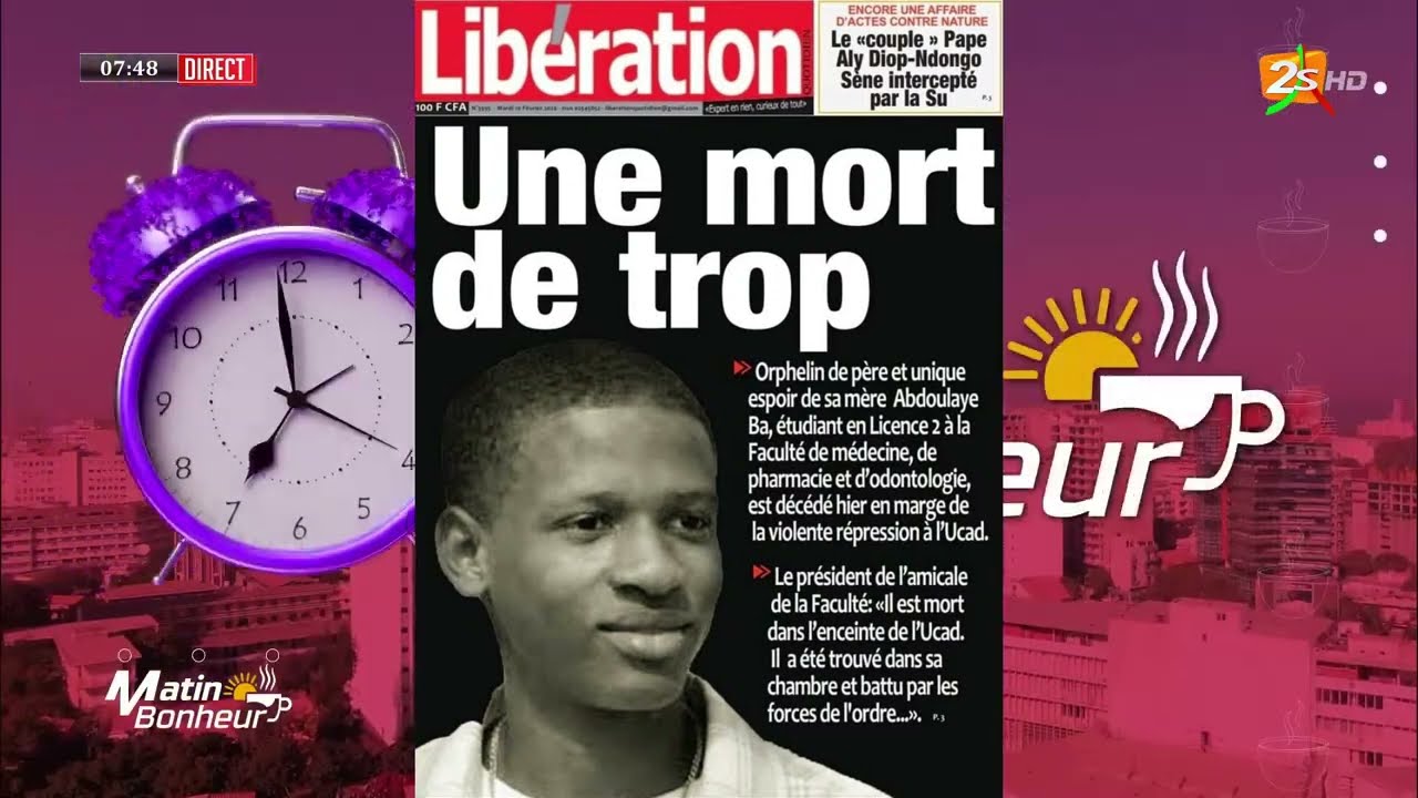 Mort d'un étudiant à l'UCAD, affaire de mœurs et célébrités arrêtées | Revue du 10/02/26
