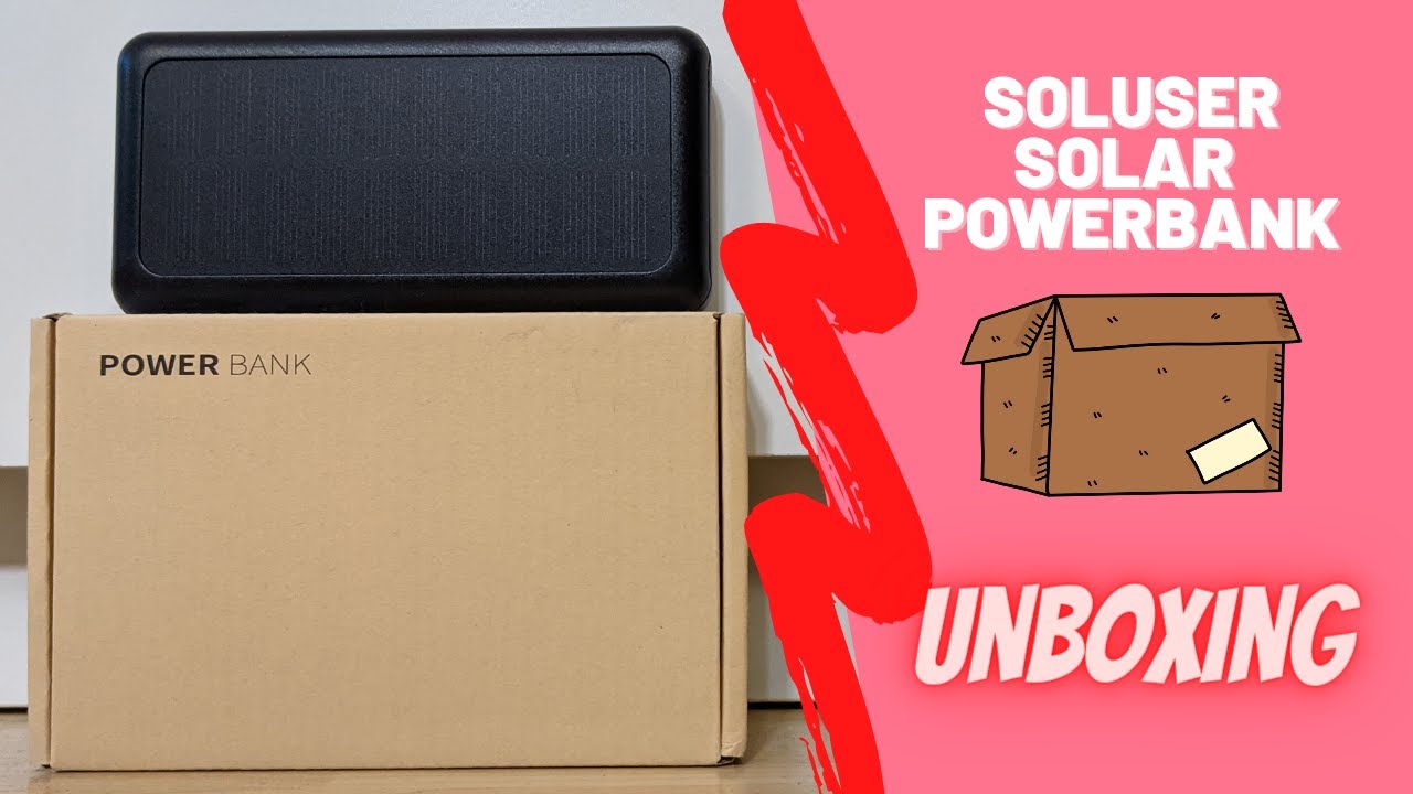 Soluser Solar Powerbank: 30.000 mAh + Solarzellen (Unboxing + Ersteindruck)