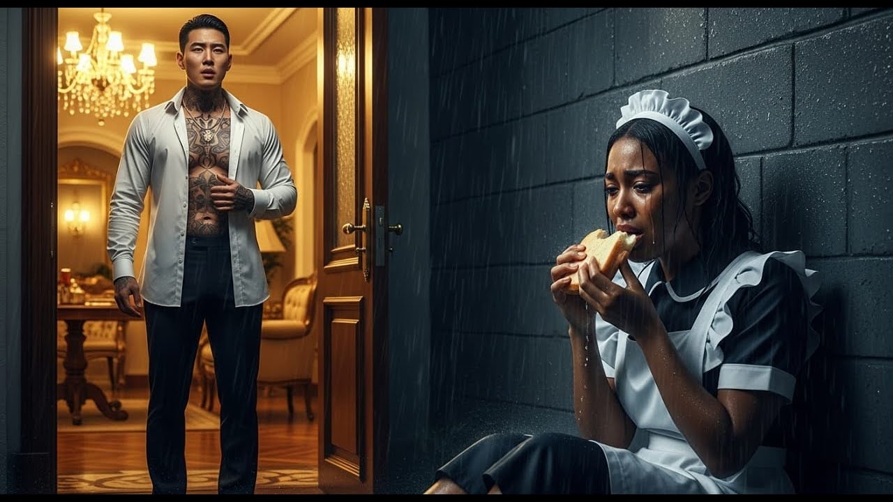 Korean Mafia Boss Saw  Black Maid Eating Stale Bread in the Rain- Nobody Expected What He Did\PART 1