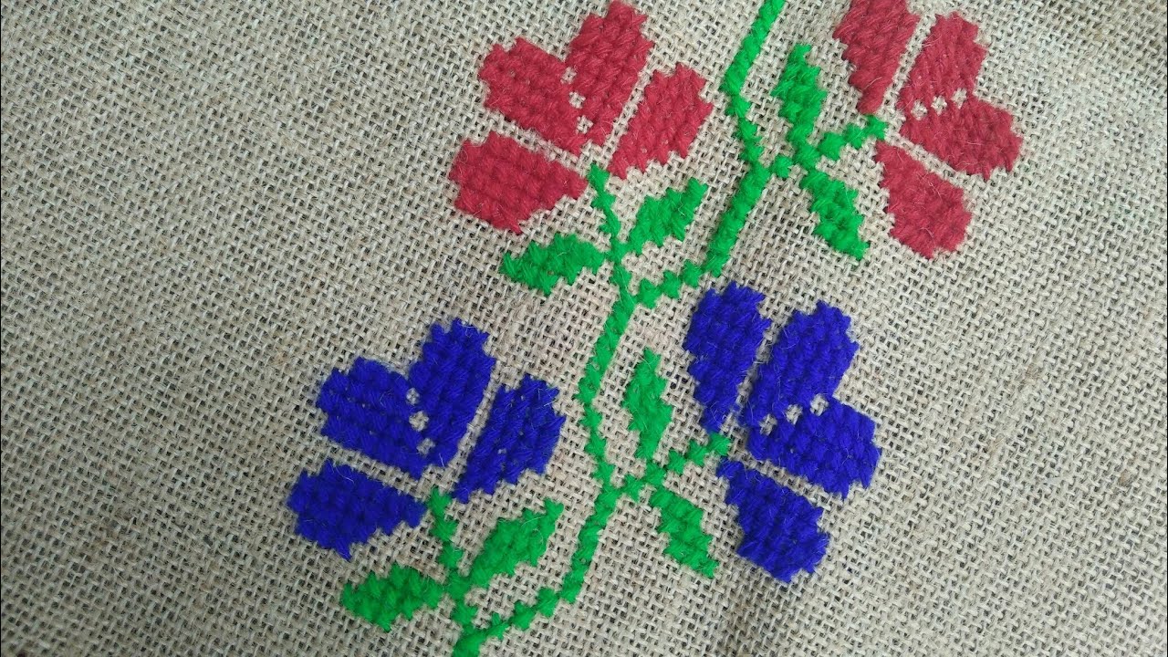 Beautiful cross stitch border design #4 - flowers design | ason design |