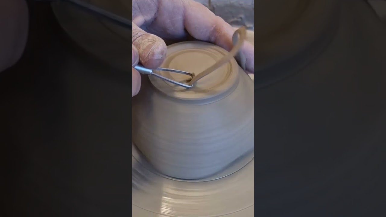 Trimming a bowl.