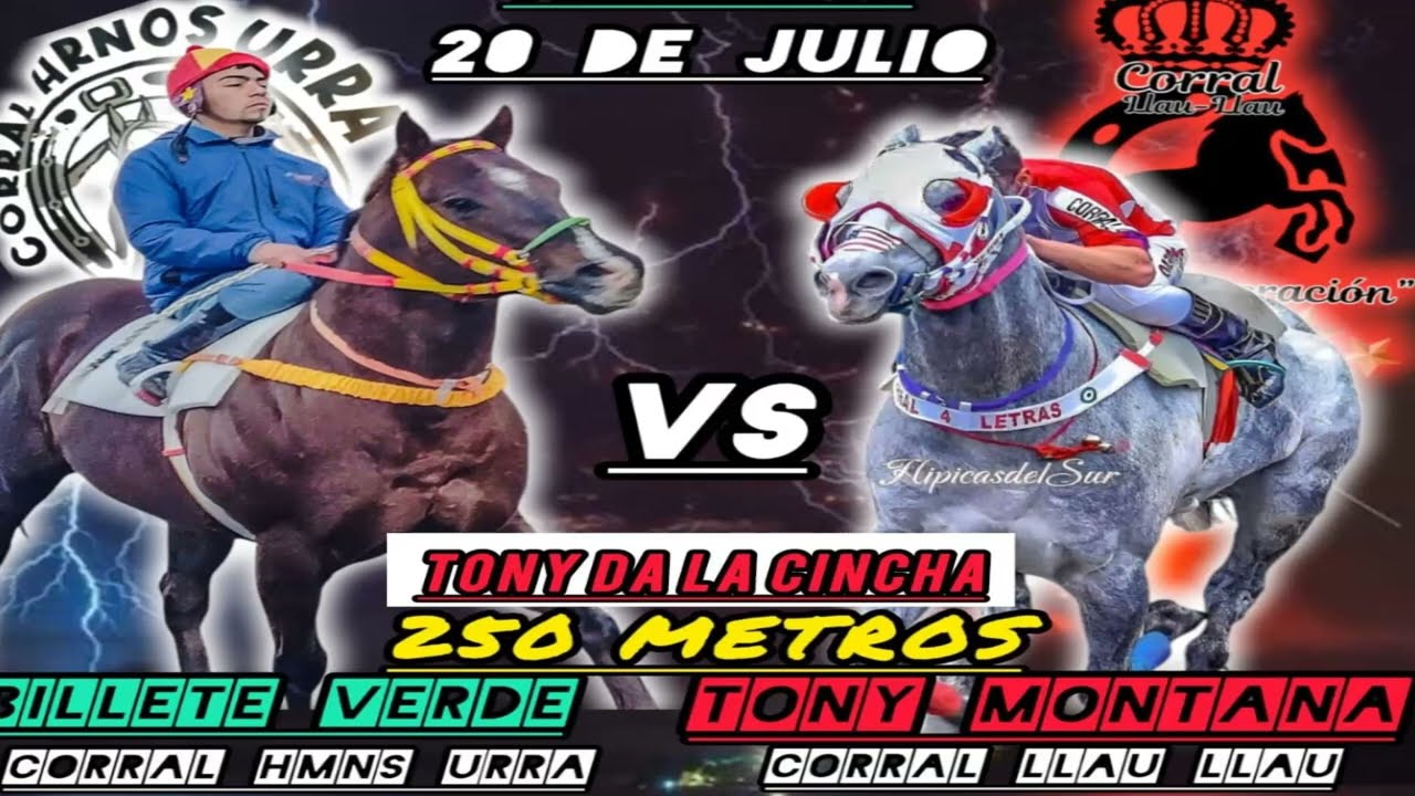 Triunfo de Billete Verde vs Tony Montana, Cancha Hipica Flor Del Bosque - 20 Julio 2025