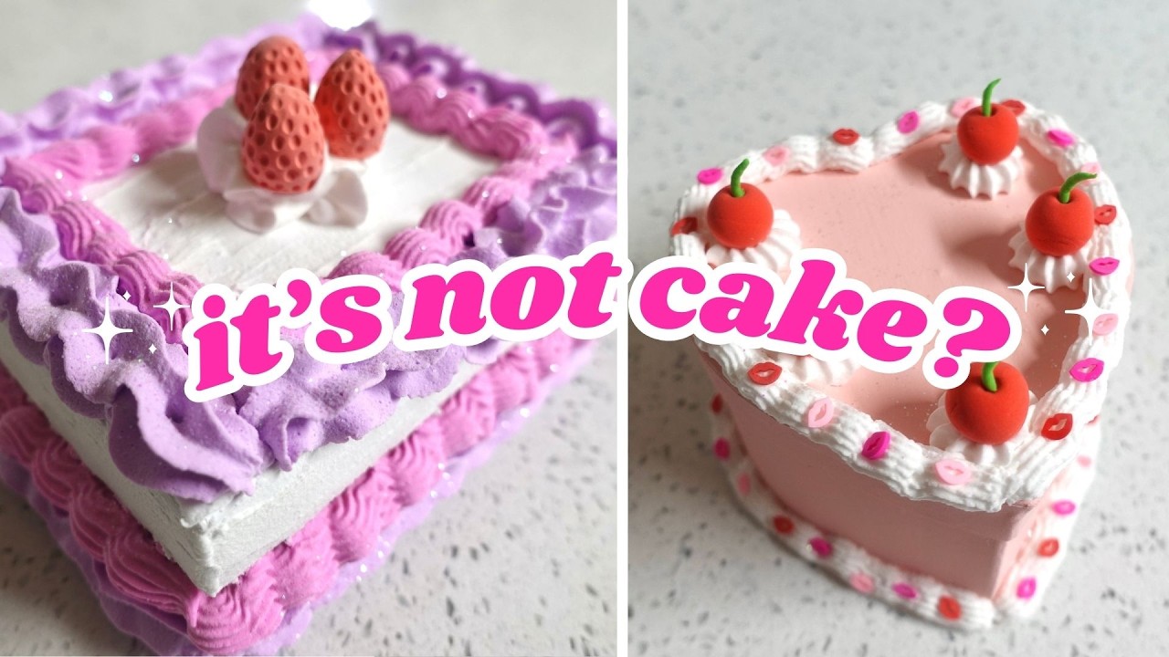 DIY Fake Cake Box 🍰✨ Jewelry Box or Gift Box *easy to make*