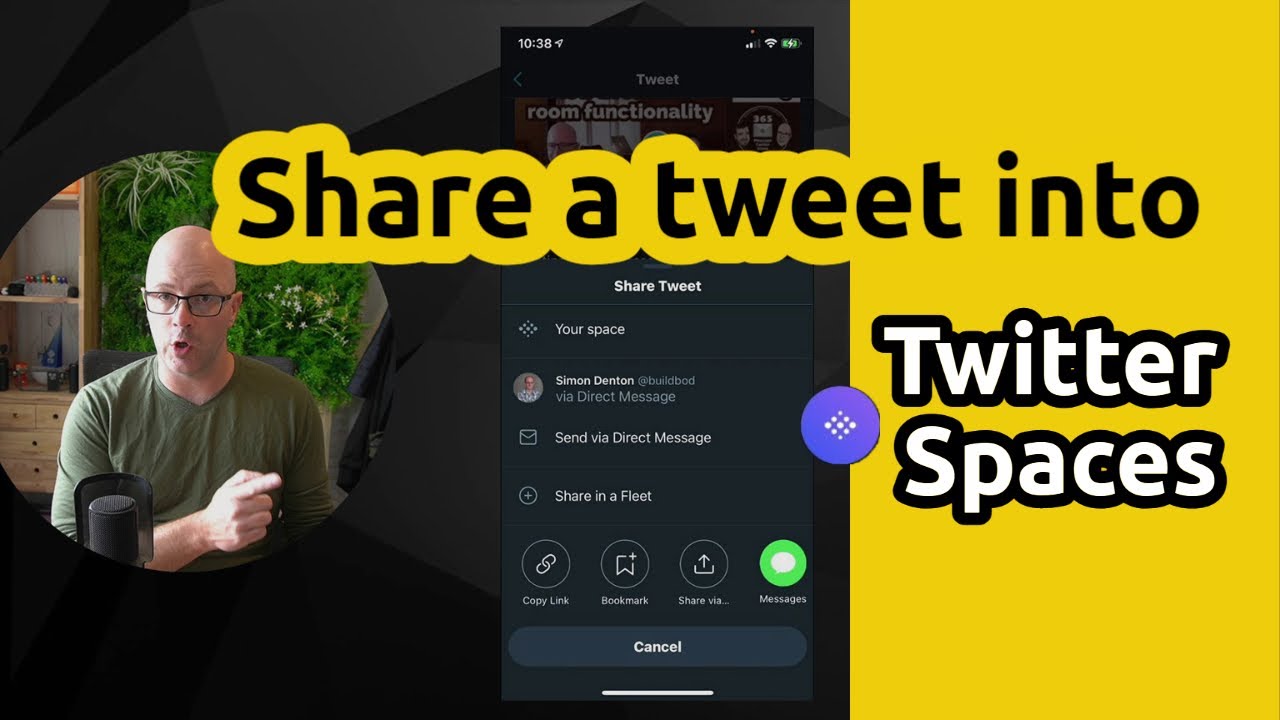 Публикация твита в Twitter Spaces
