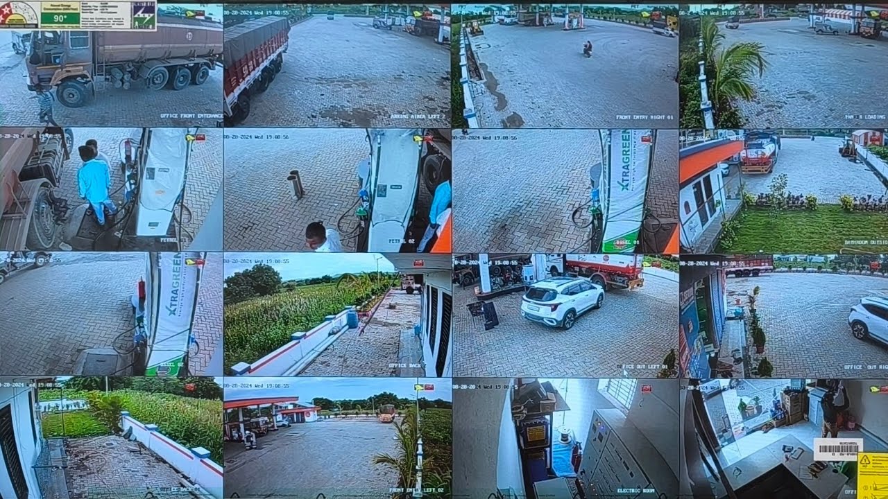 My Hikvision 16 4MP IP Color Vu Camera Petrol ⛽ Pump CCTV  Site Visit Vitthala Petroleum Telgaon.