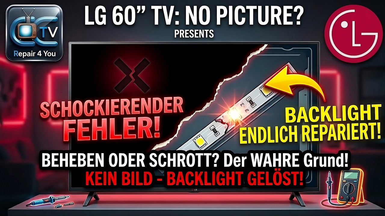 LG 60 Zoll 60LB561V Kein Bild - No Picture - LED Backlight defekt - Backlight Issue