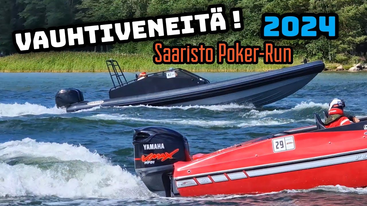 Suomen SUURIN Vauhtivene Tapahtuma. Saaristo Pokerrun 2024