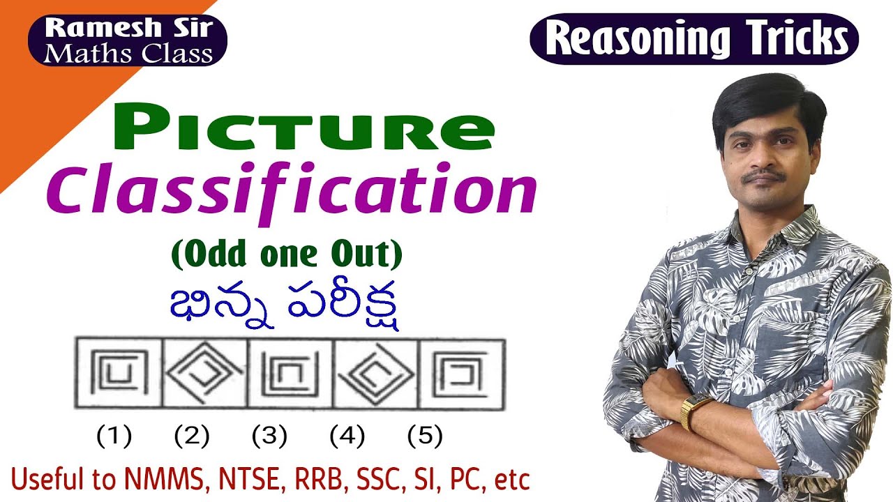 Reasoning Tricks in Telugu I Picture Classification(odd one out) I Useful to all exams I Ramesh Sir