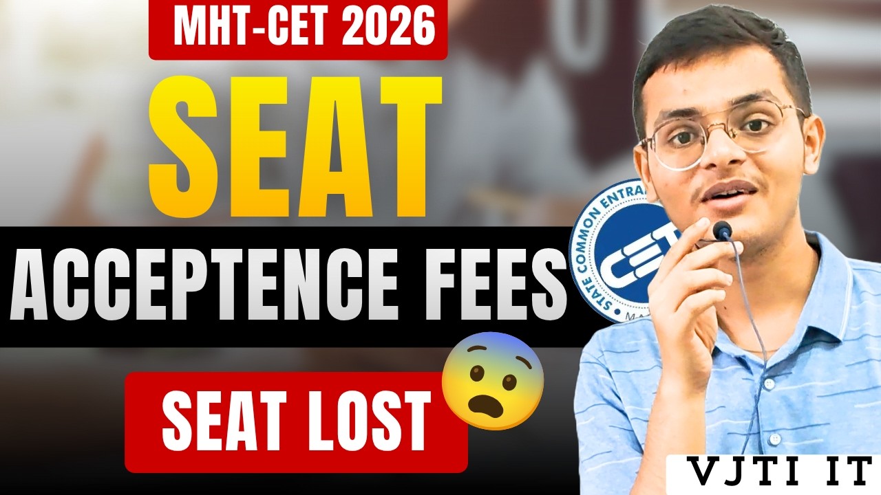 Engineering Seat ALLOTTED But Still LOST? 🤯 | MHT-CET 2026 CAP Round Seat Acceptance Fee Trap