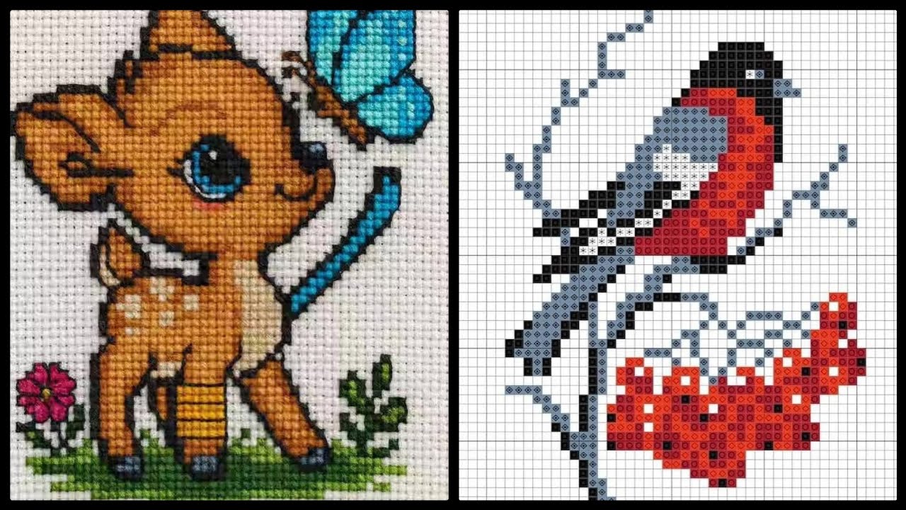 Beautiful birds and animals Cross stitch embroidery pattern//Counted Stitch Patterns For Everything