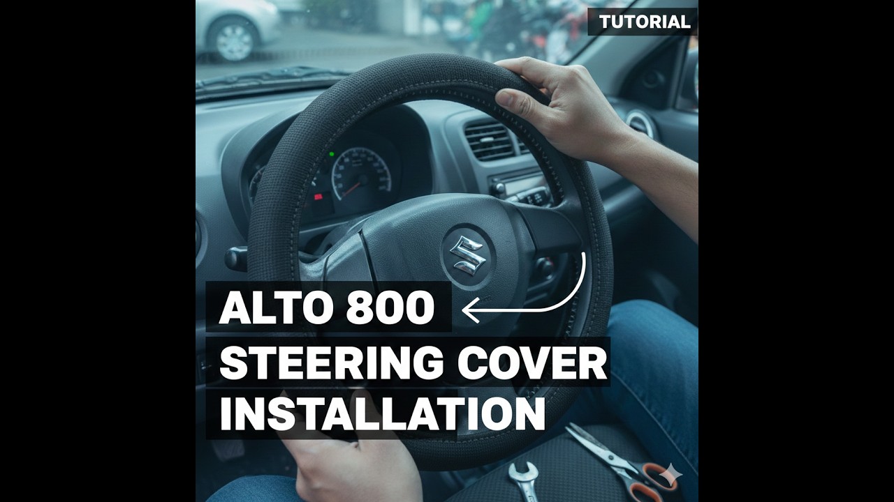 Alto 800 Steering Wheel Transformation! 🚗 New Hand-Stitched Leather Cover
