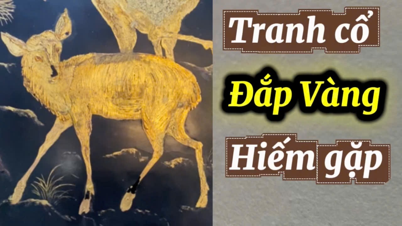 Tranh cổ Đắp Vàng hiếm gặp.0918456633.