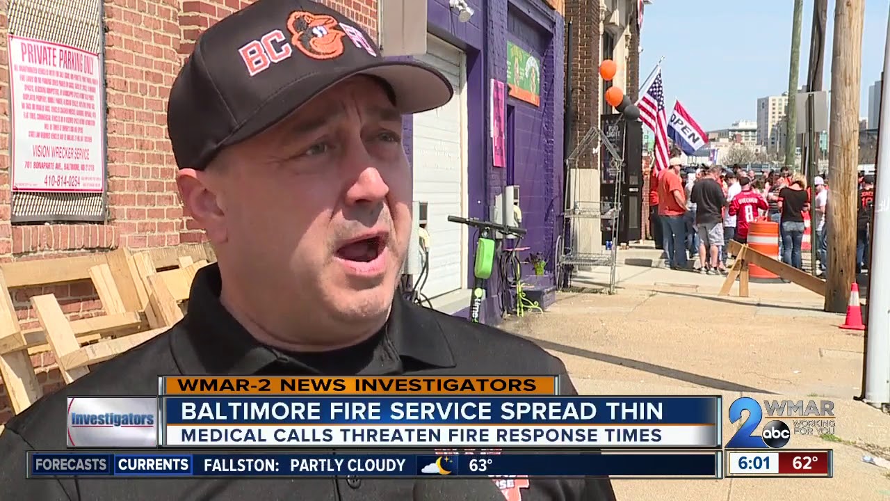 Baltimore fire engines being shut down temporarily to assist with emergency medical calls