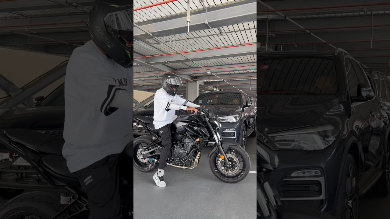 Yamaha MT-07 sound aggressive black widow exhaust #mt07#exhaust#sound #blackwidow
