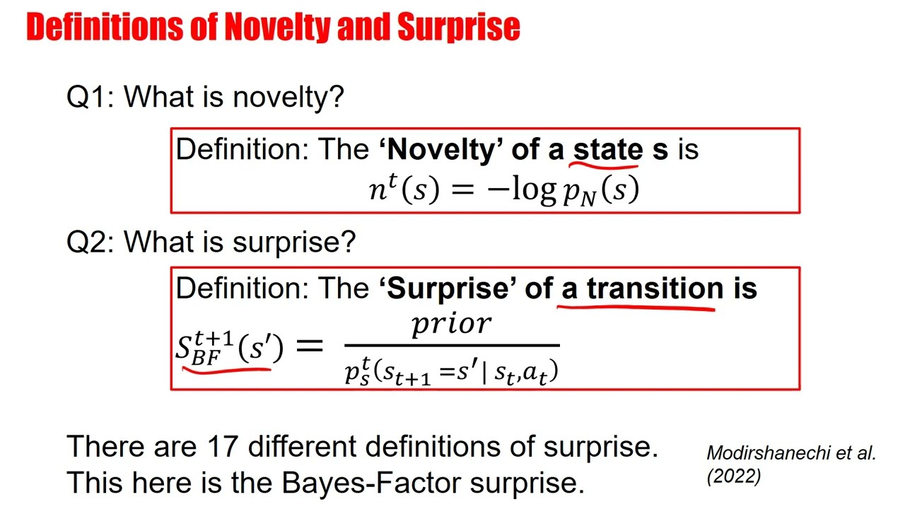 IntrinsicRL1.1 Introduction: Novelty is not Surprise