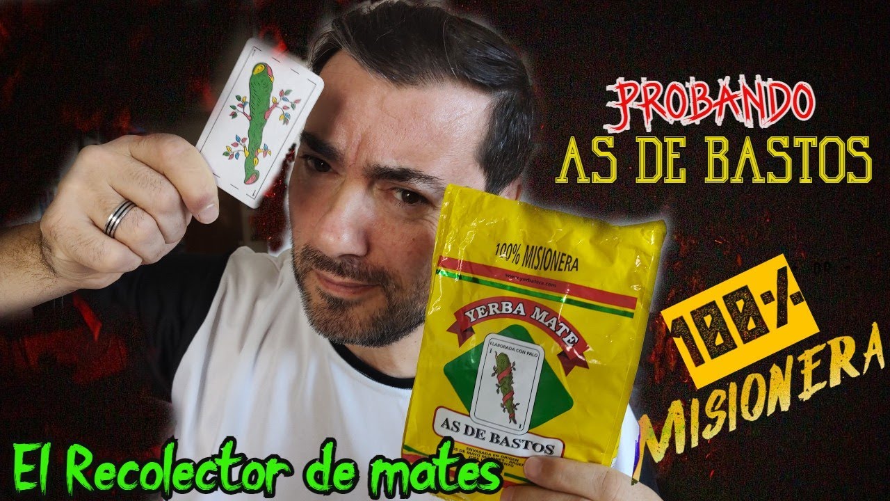 Probando yerba mate As de Bastos, 100% Misionera.