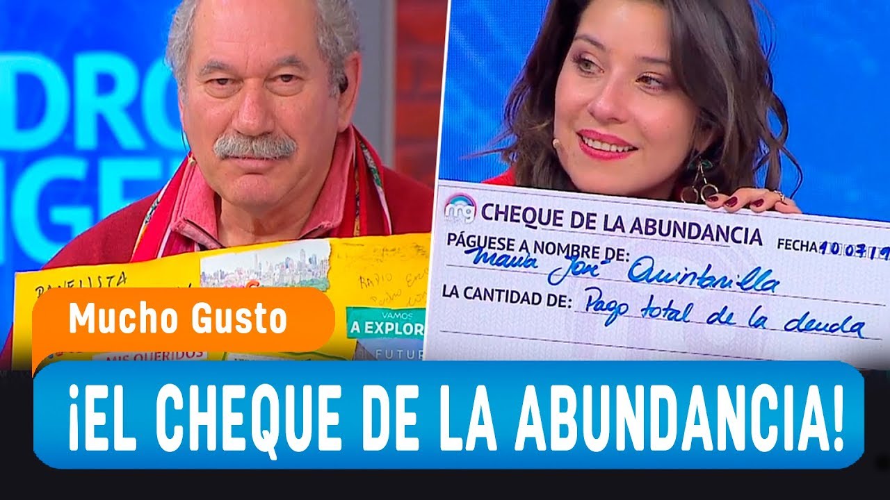 Aprende a hacer el cheque de la abundancia según Pedro Engel - Mucho Gusto 2019