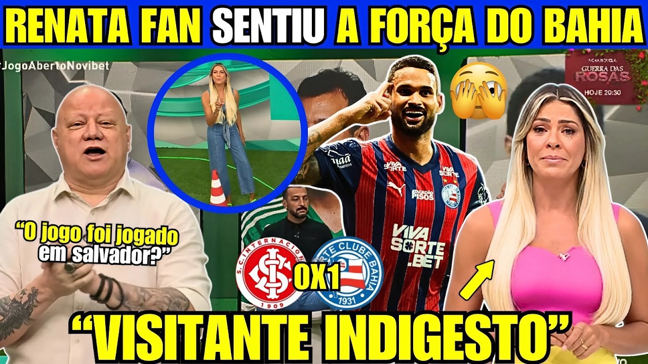 EITA! RENATA FAN PERDE A LINHA APÓS TRIUNFO DO BAHIA NO BEIRA-RIO E É ZOADA NA BANCADA!