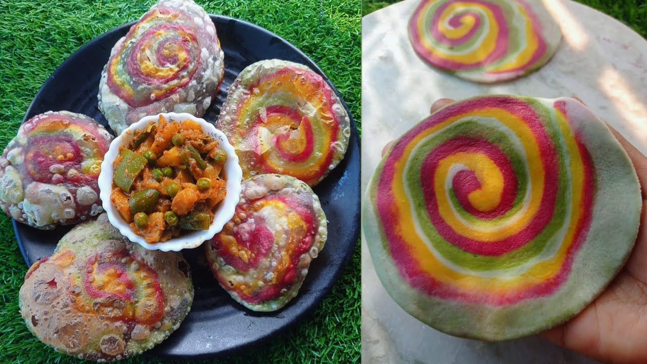 How To Make Rainbow Puri At Home 🌈 | Healthy Puri Recipe 