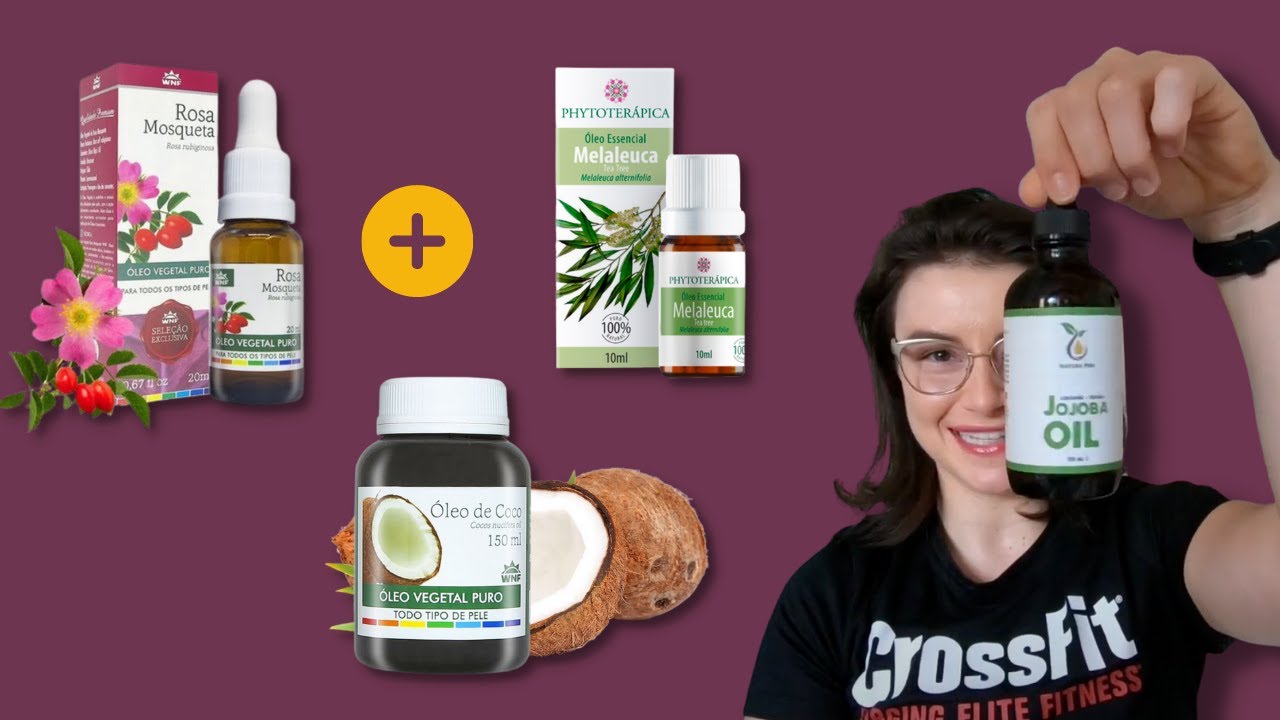 Como misturar os óleos na skincare? | Óleo de rosa mosqueta, melaleuca, coco, oliva e jojoba